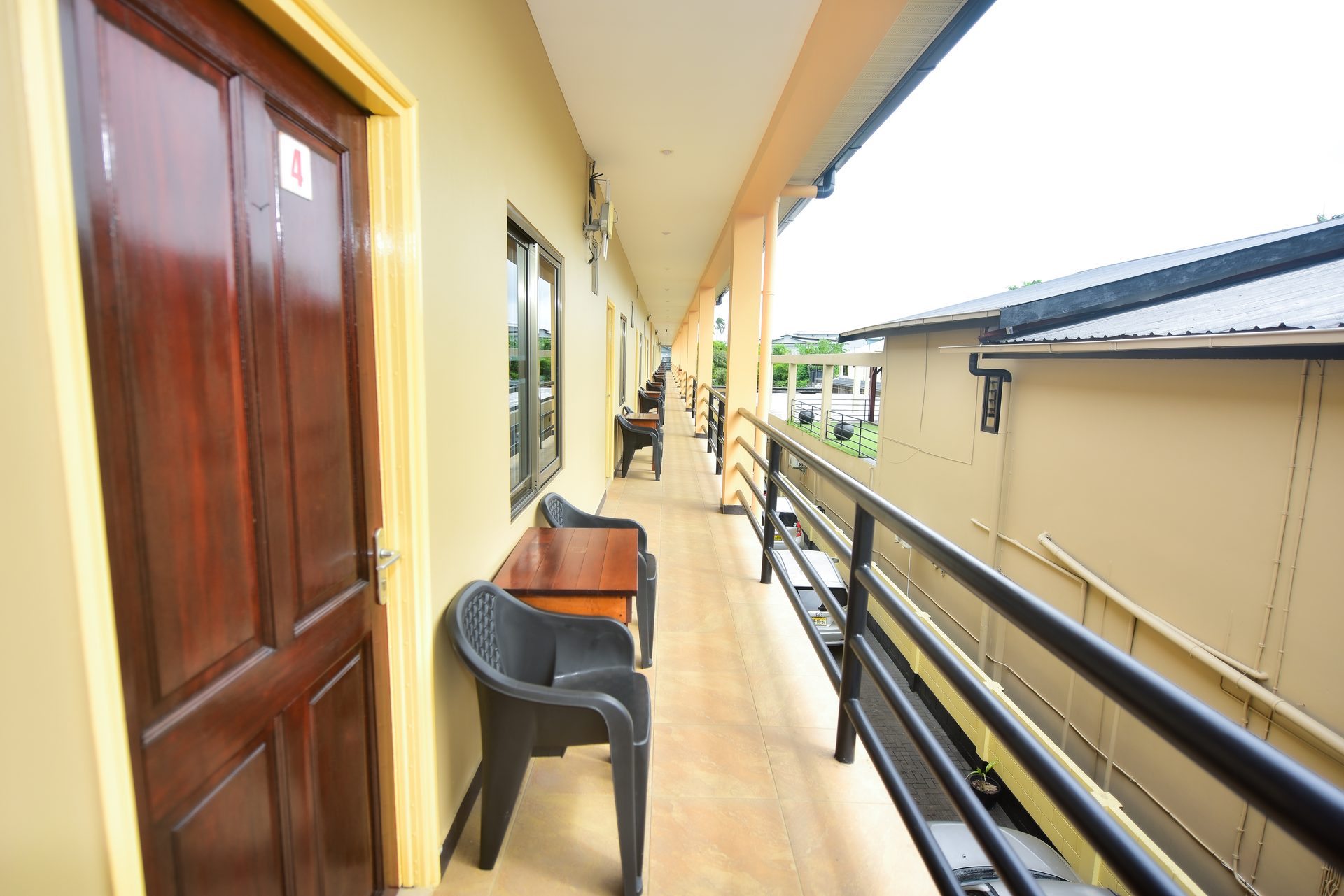 hallway and balcony on the first floor